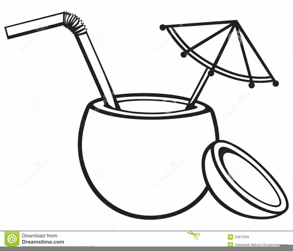 600x515 coconut drink drawing free images - Coconut Line Drawing