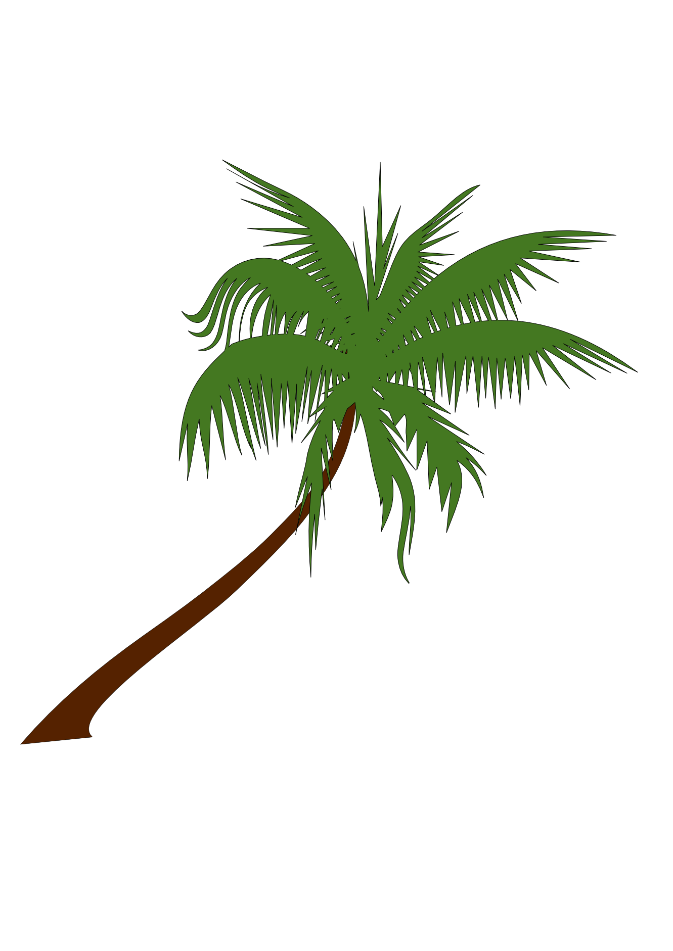 1331x1882 Drawing Beach Coconut Tree Transparent Png Clipart Free Download - Coconut Tree Line Drawing