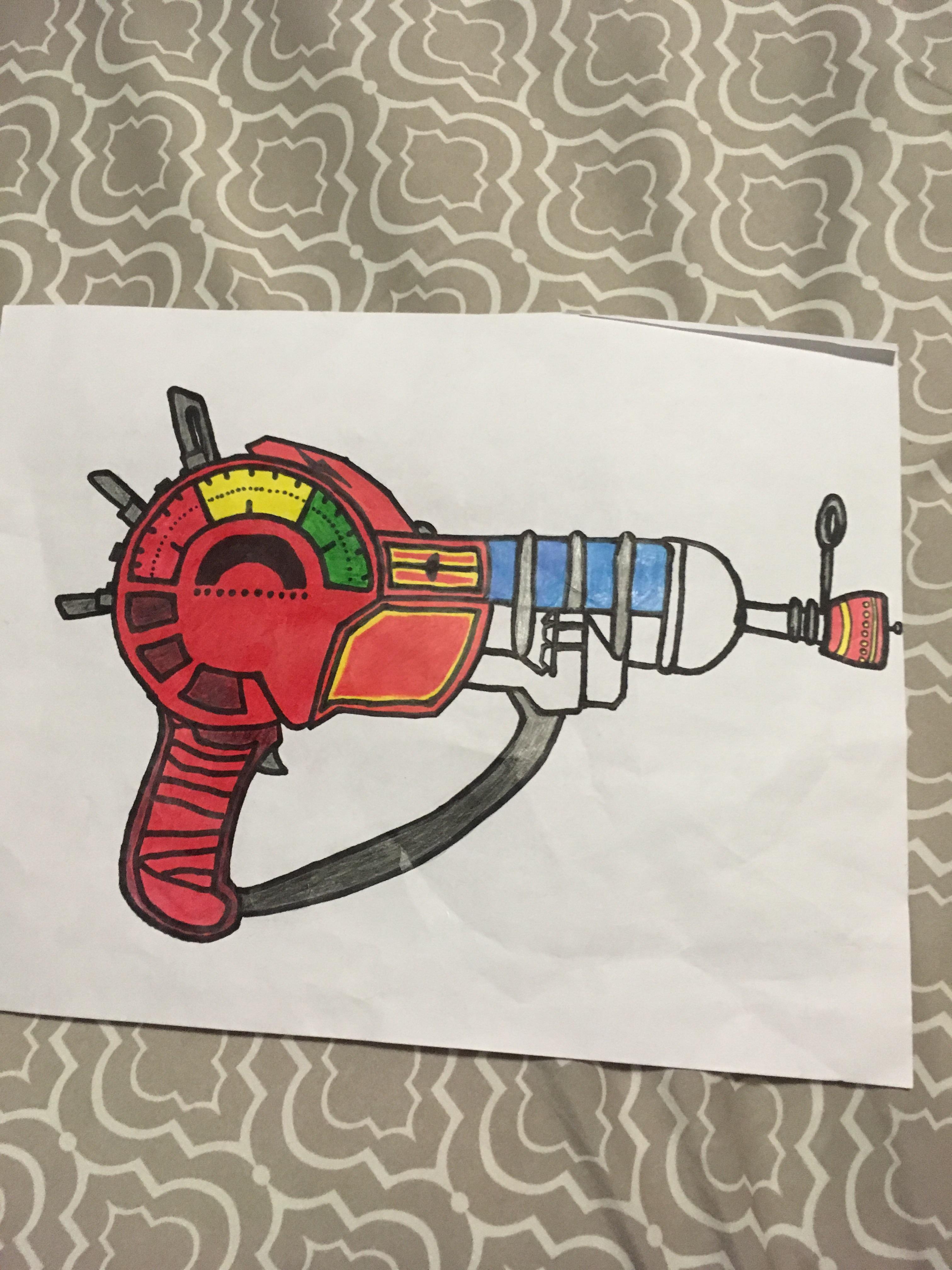 3024x4032 Cod A Drawing I Made Of The Ray Gun From Zombies That I Never - Cod Drawing