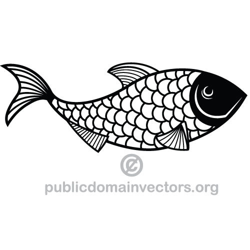 500x500 Free Cod Fish Vector - Cod Fish Drawing