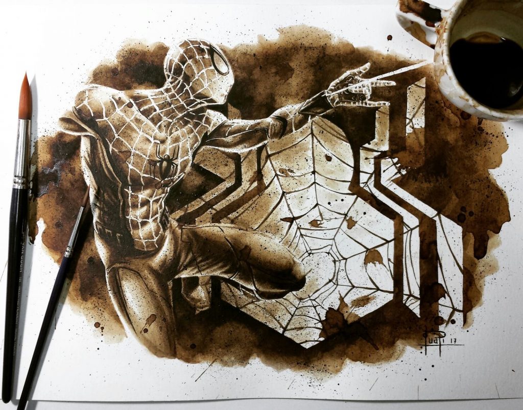 1024x803 Coffee Paintings - Coffee Art Drawing