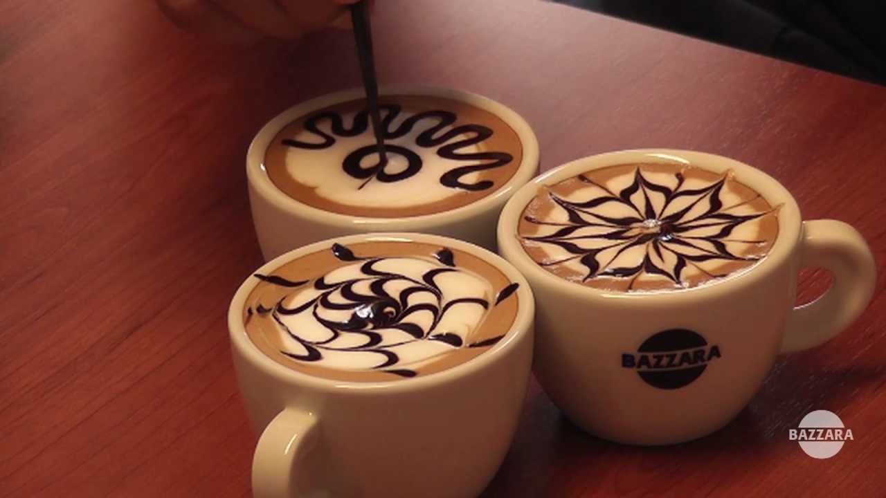 1280x720 Latte Art Tutorial Topping Patterns - Coffee Art Drawing