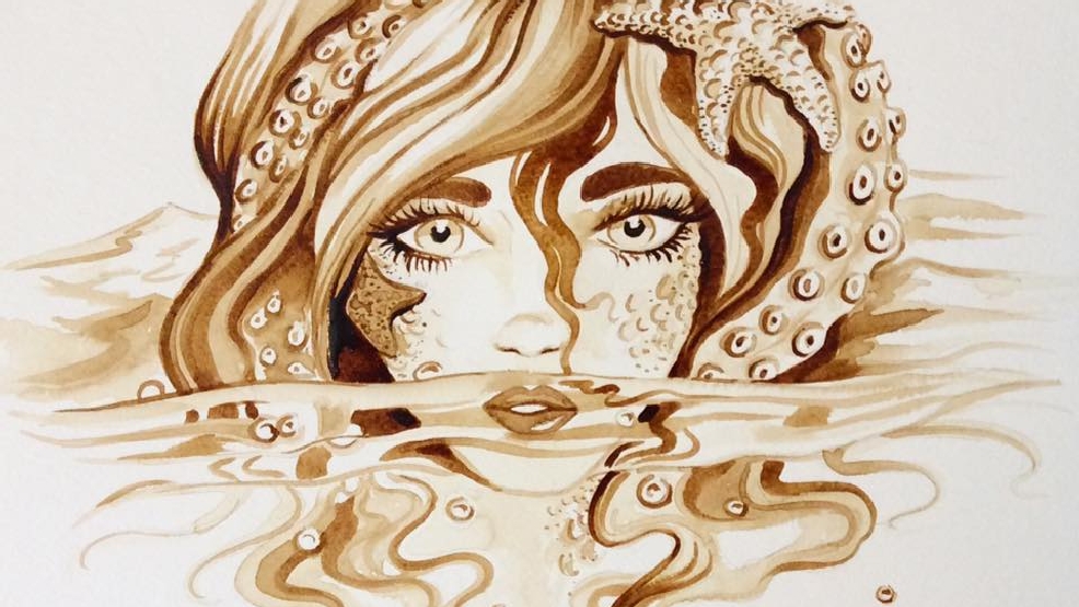 986x555 our artist of the week paints with coffee - Coffee Art Drawing
