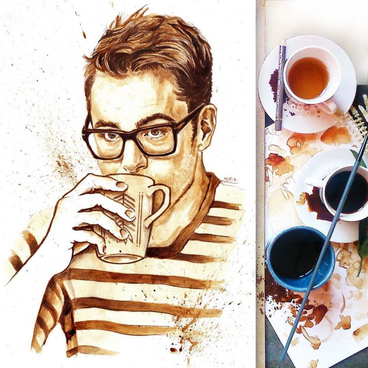 740x740 Coffee On Instagram Nuria Salcedo - Coffee Art Drawing