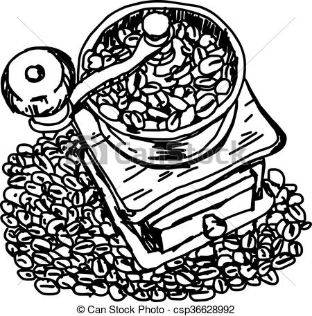 450x457 Huge Collection Of 'coffee Bean Drawing' Download More Than - Coffee Bean Drawing