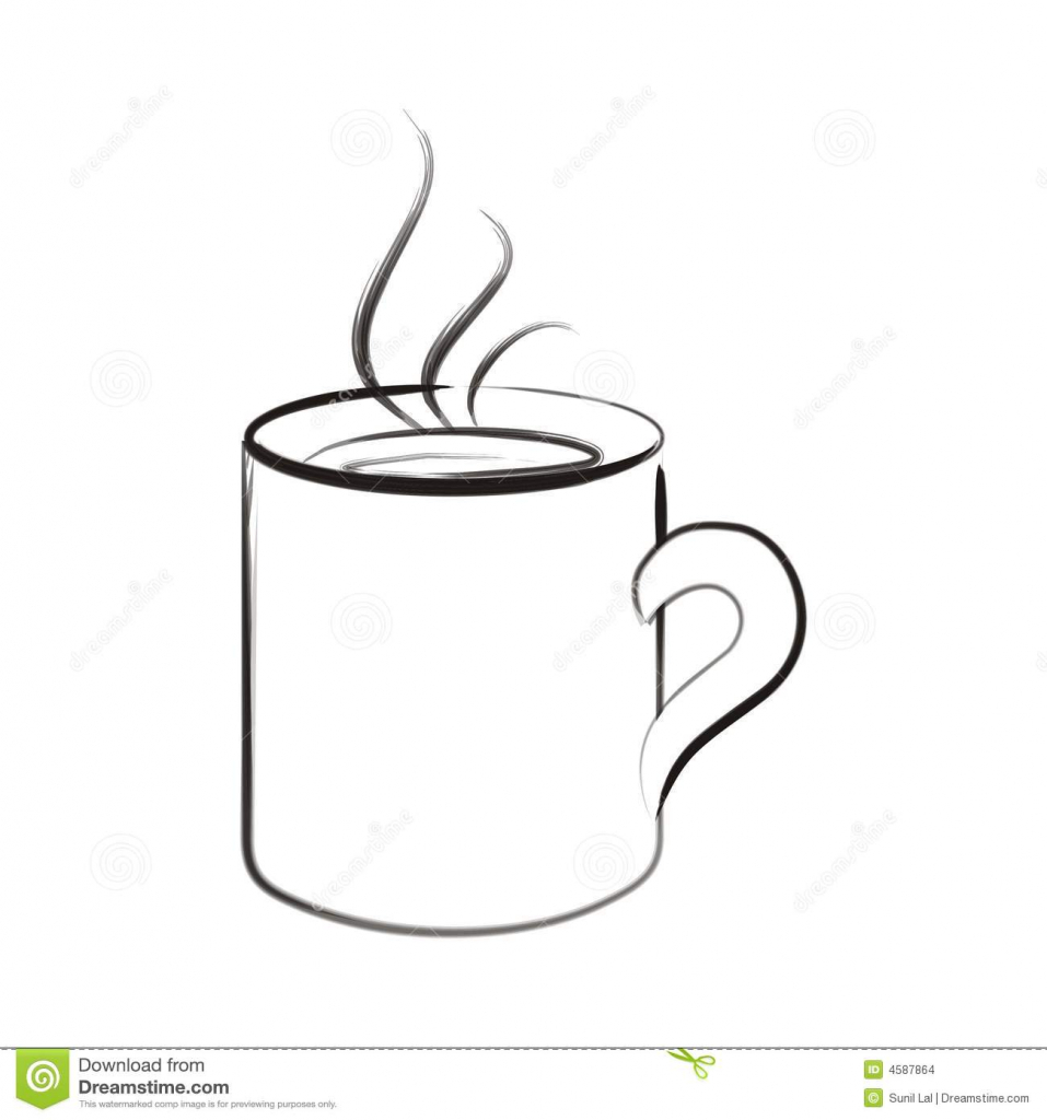957x1024 Cup Drawing Free Download - Coffee Cup Drawing