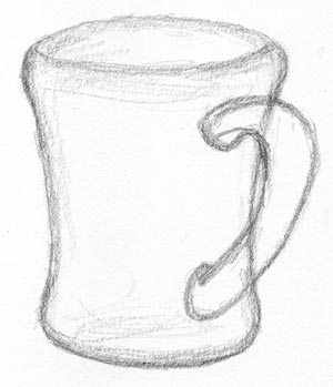 300x349 draw your coffee mug carol's drawing blog - Coffee Cup Drawing