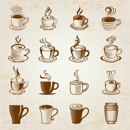 500x500 hand drawn coffee cup icons vector free download - Coffee Cup Drawing