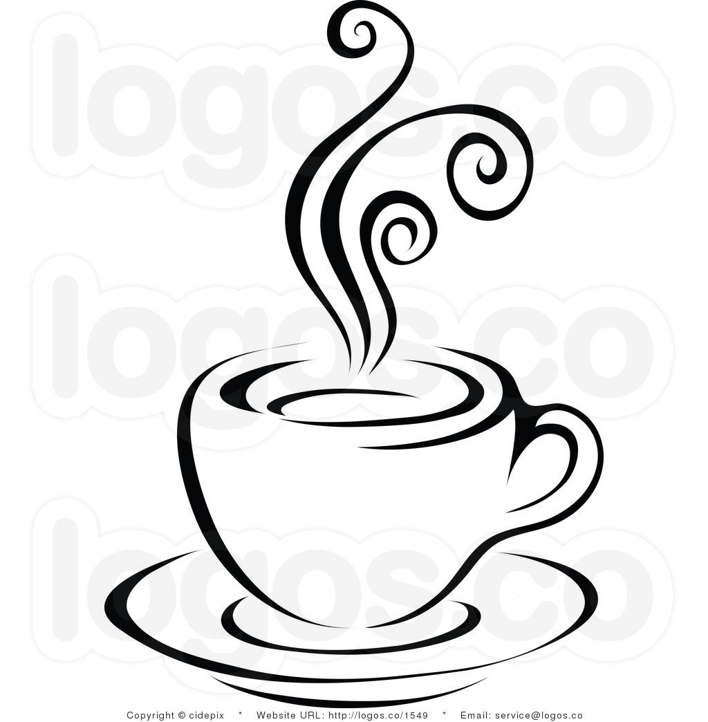 1024x1044 Coffee Clipart Black And White - Coffee Cup Drawing Free