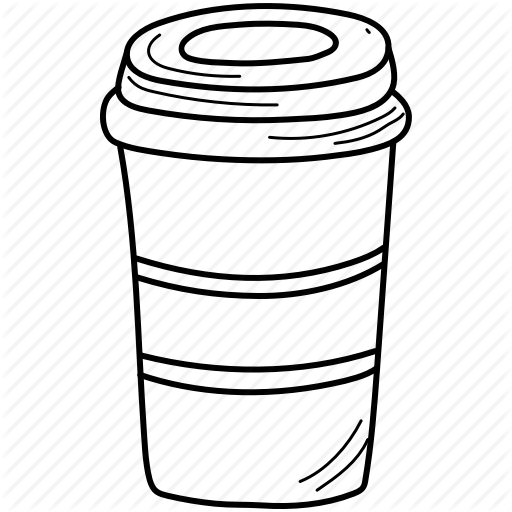 512x512 Coffee, Cup, Disposable, Hot, Paper Icon - Coffee Cup Line Drawing