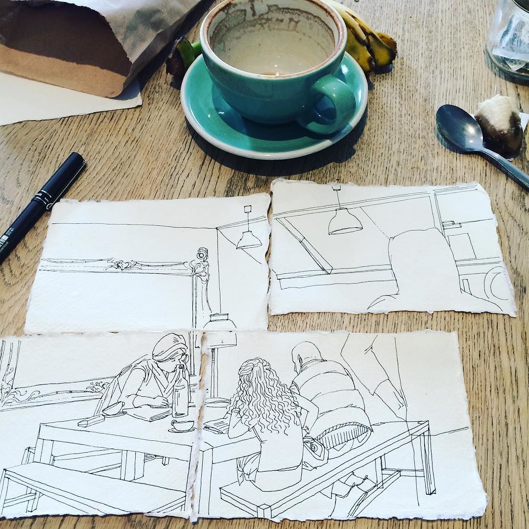 1080x1080 Coffee - Coffee Drawing