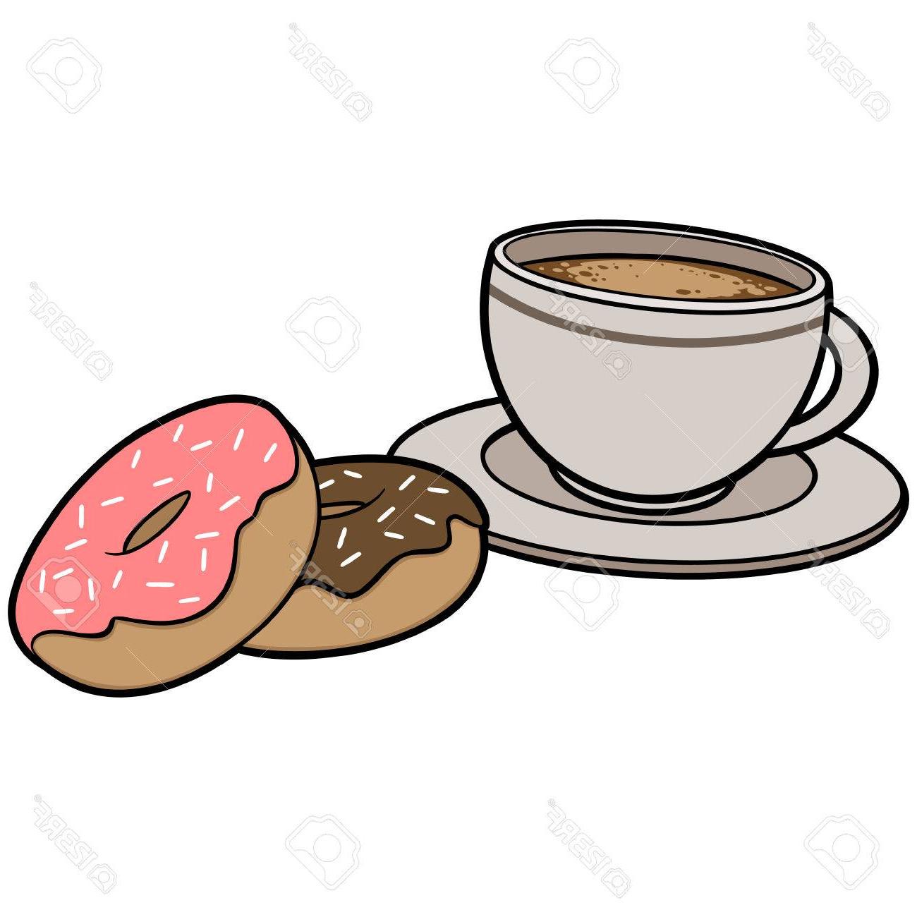1300x1300 top cafe donuts and coffee drawing - Coffee Drawing