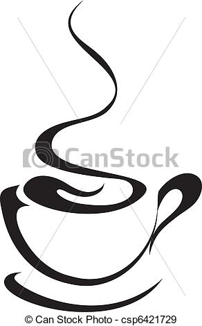 292x470 Line Art Coffee Cup Illustration - Coffee Drawing