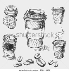 236x246 best coffee bean ilustrations images drawings, draw, paintings - Coffee Drawing