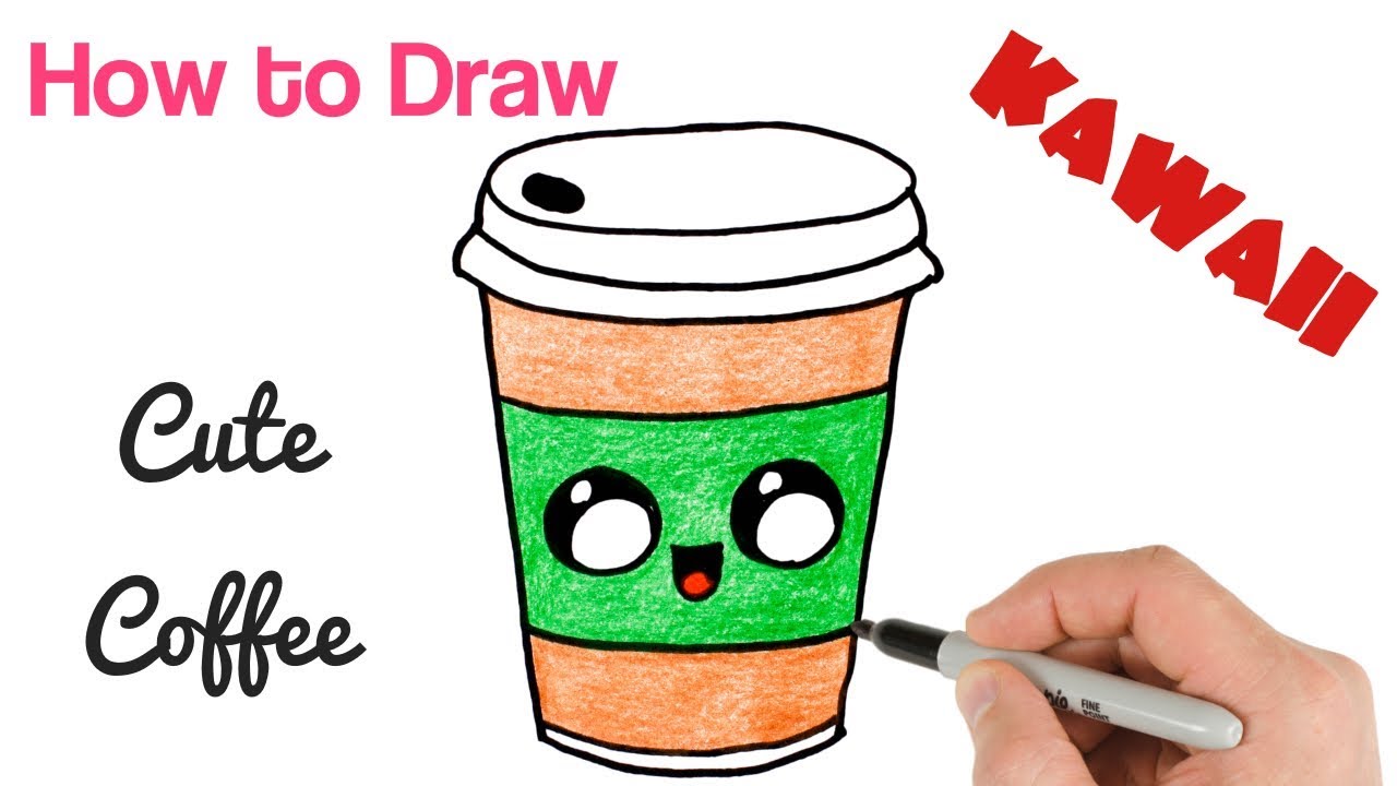 1280x720 how to draw coffee drink cute and easy - Coffee Drawing Images