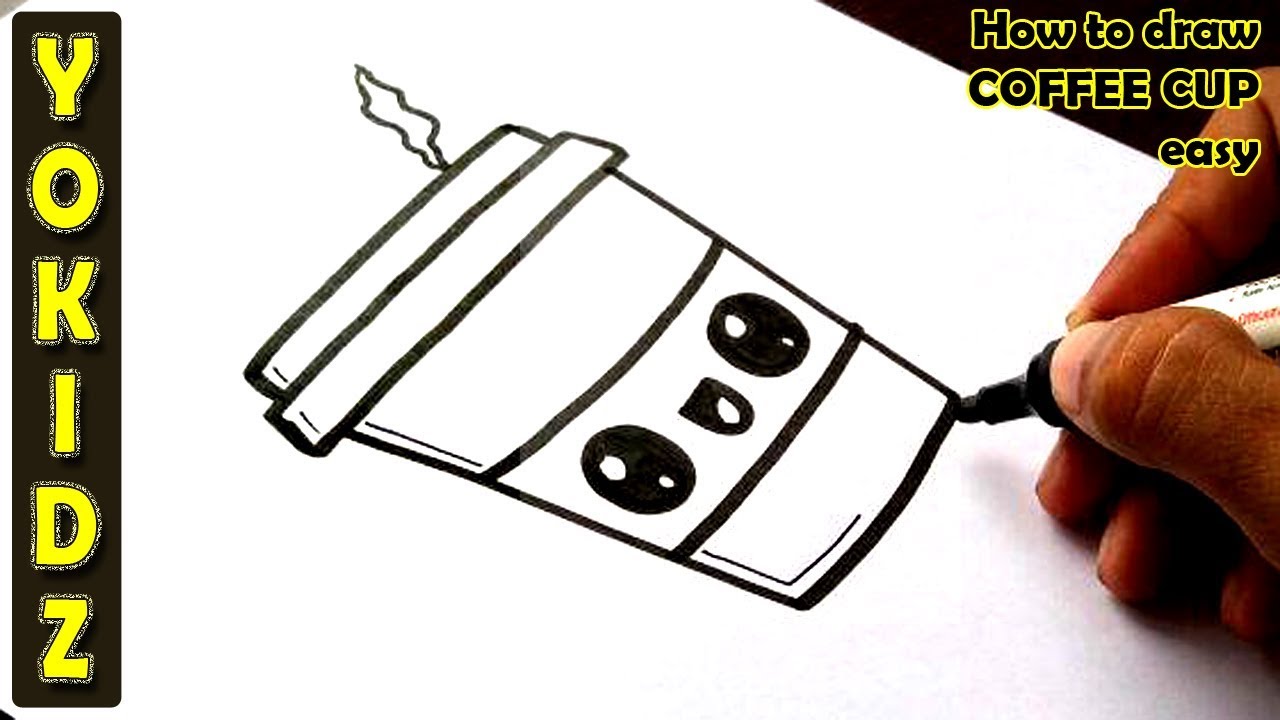 1280x720 How To Draw Coffee Cup Easy - Coffee Drawing Images