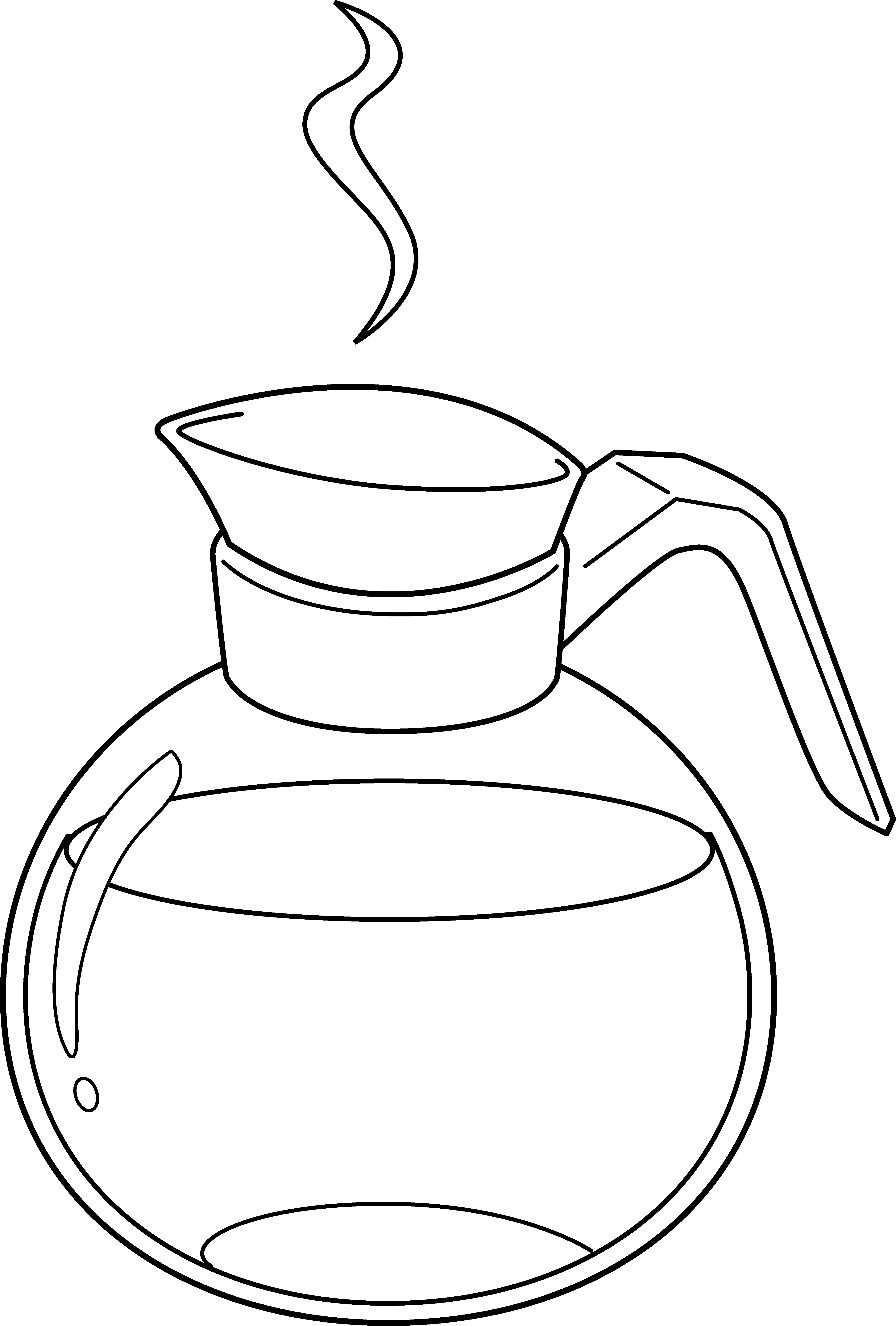 4696x6946 Coffee Pot Line Art - Coffee Line Drawing