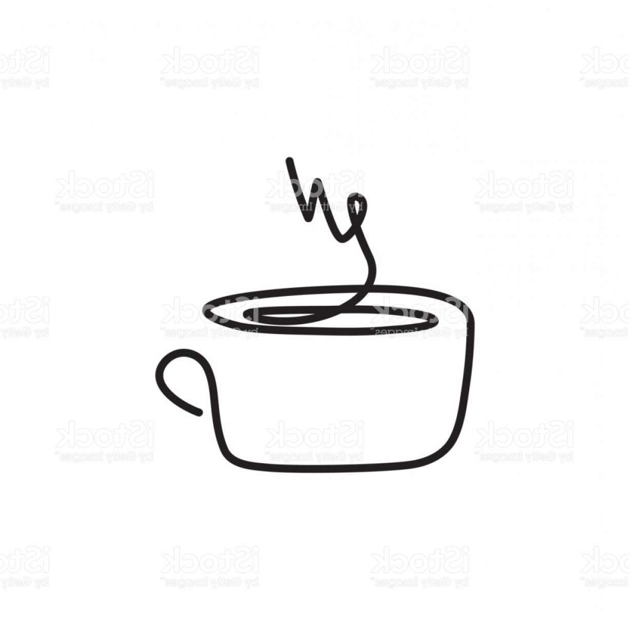 1228x1228 Coffee Vector Art White Sohadacouri - Coffee Line Drawing