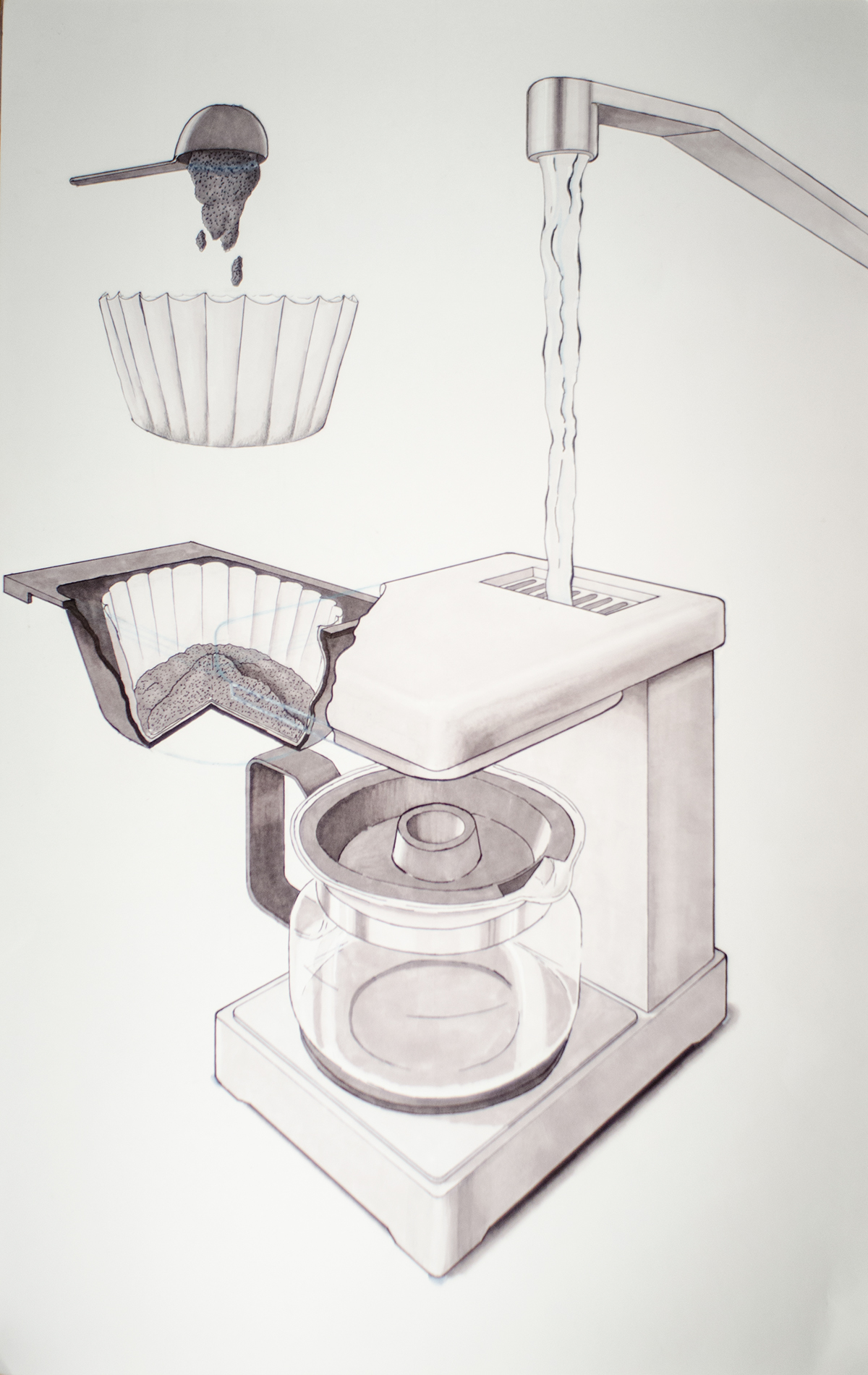 1200x1901 how to coffee maker - Coffee Maker Drawing