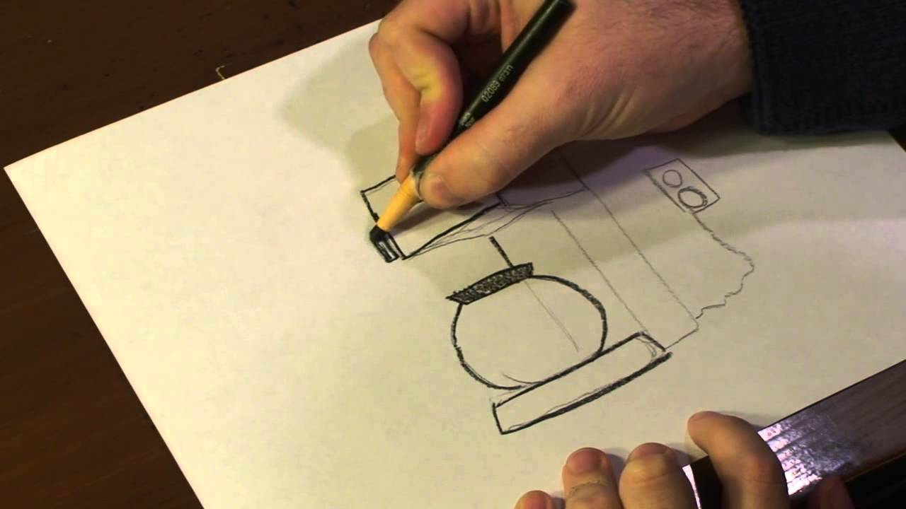 1280x720 how to draw a coffee maker - Coffee Maker Drawing