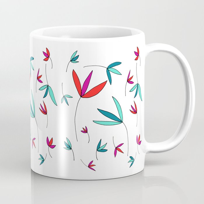700x700 Happy Flowers Drawing - Coffee Mug Drawing