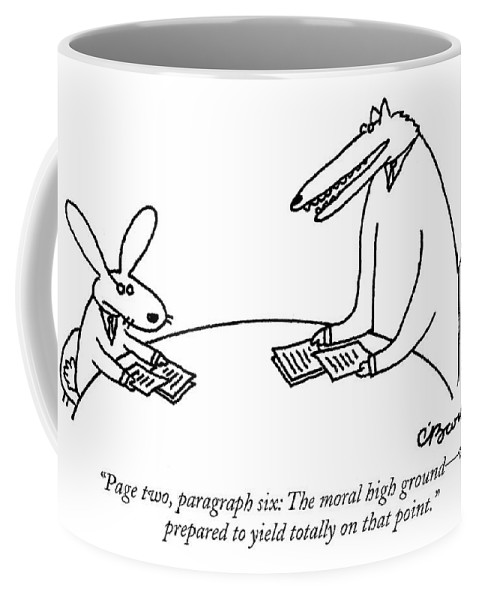 479x600 Page Two, Paragraph Six The Moral High Ground - Coffee Mug Drawing
