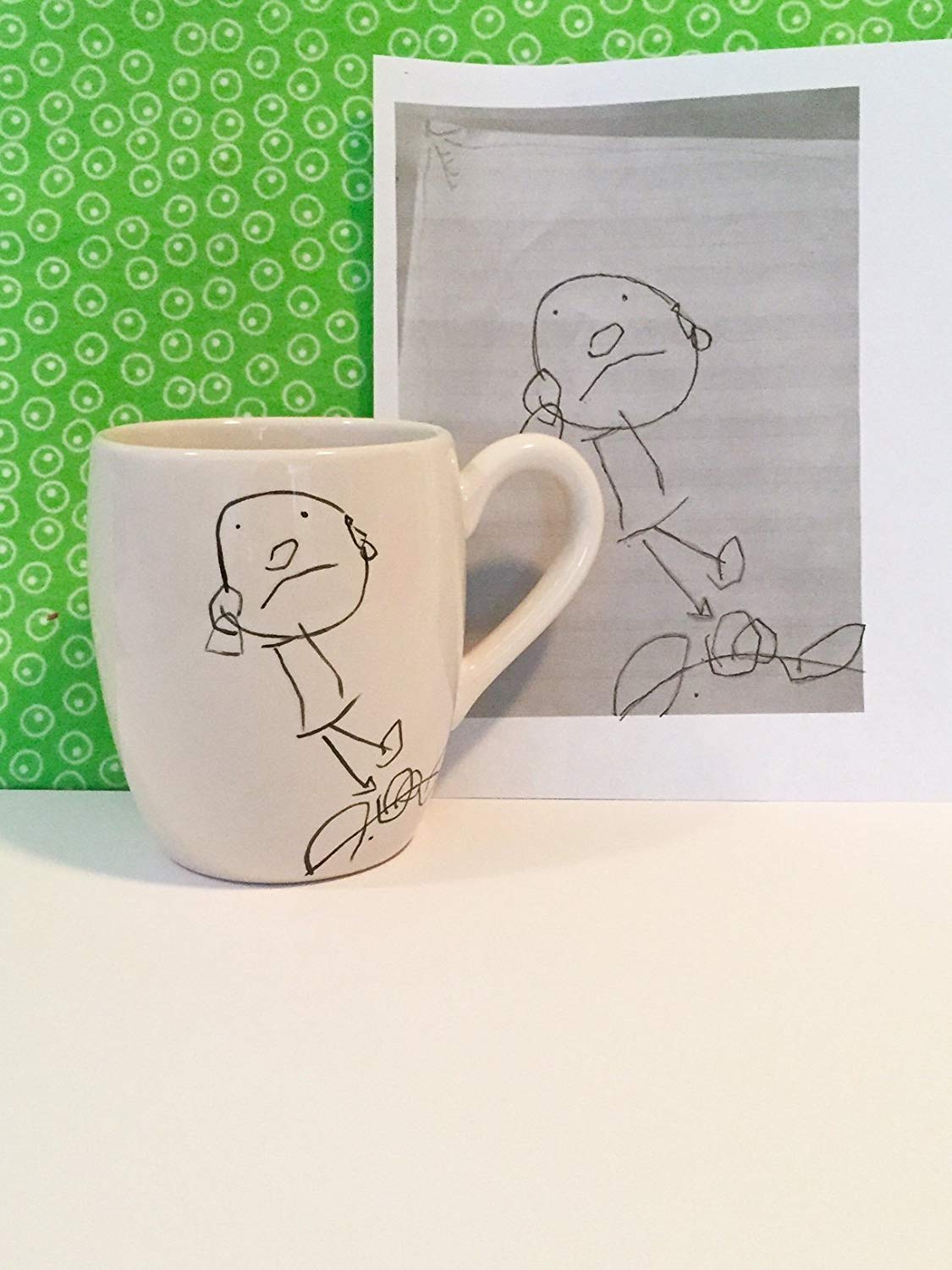 1125x1500 Custom Coffee Mug Made With Your Child's Drawing Handmade - Coffee Mug Drawing