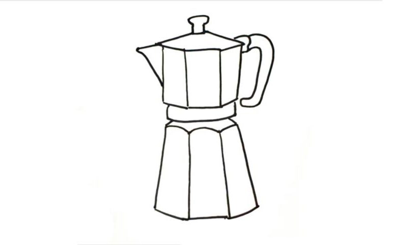 800x480 How To Draw A Coffee Maker - Coffee Pot Drawing