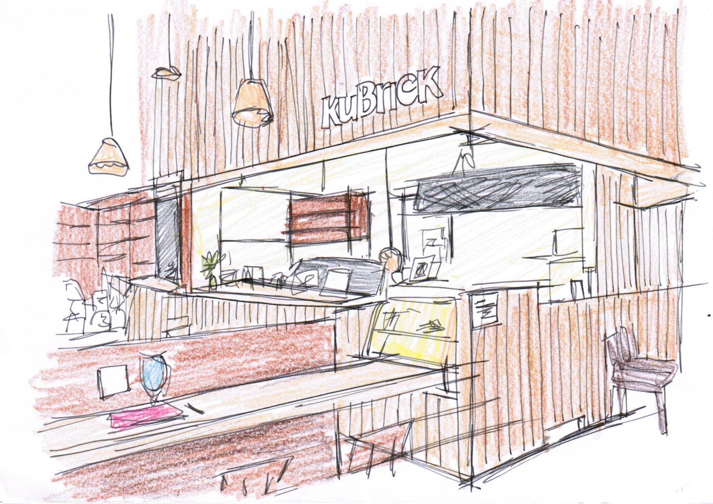 2353x1665 counter area - Coffee Shop Drawing