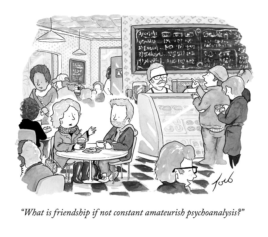 900x795 Two Friends Sit At A Coffee Shop Drawing - Coffee Shop Drawing