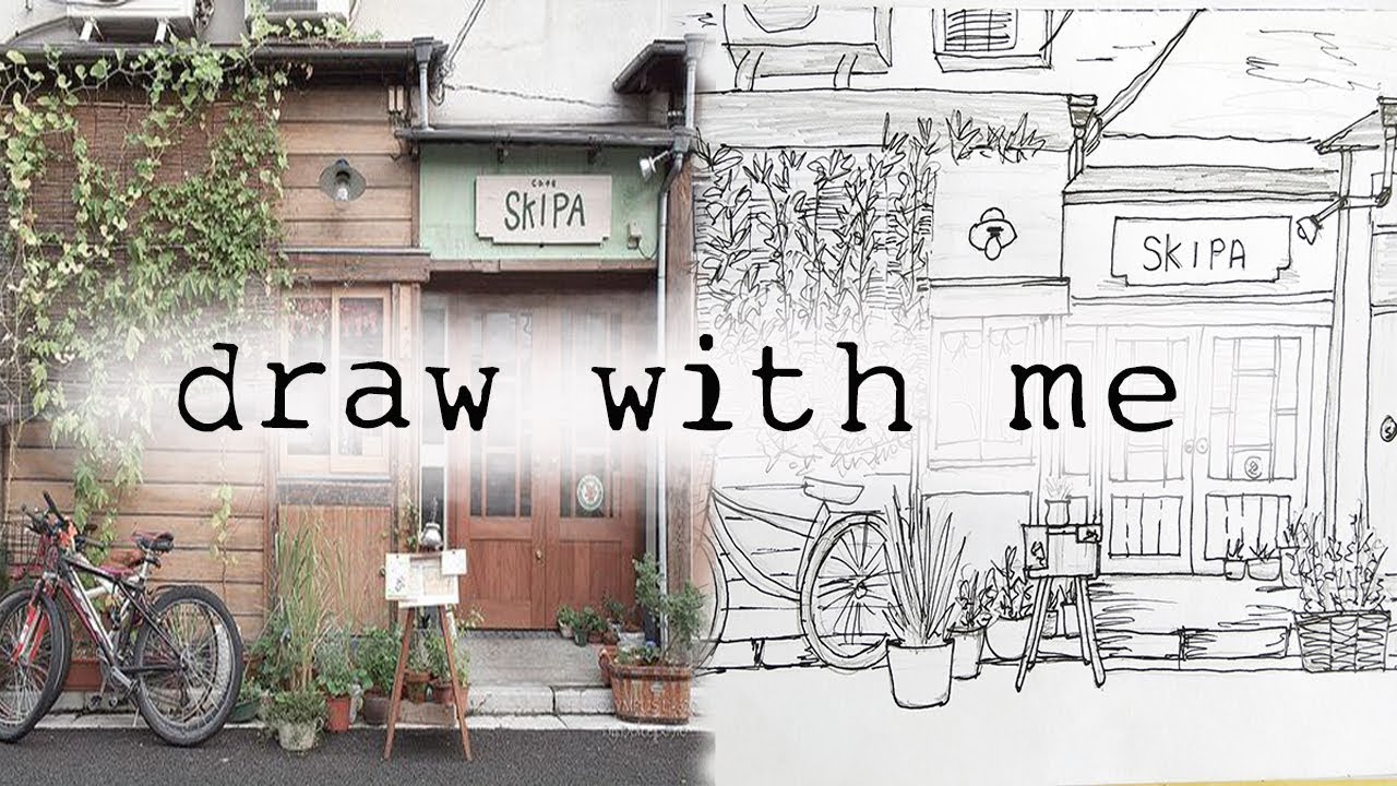 1280x720 Draw With Me A Japan's Coffee Shop! - Coffee Shop Drawing