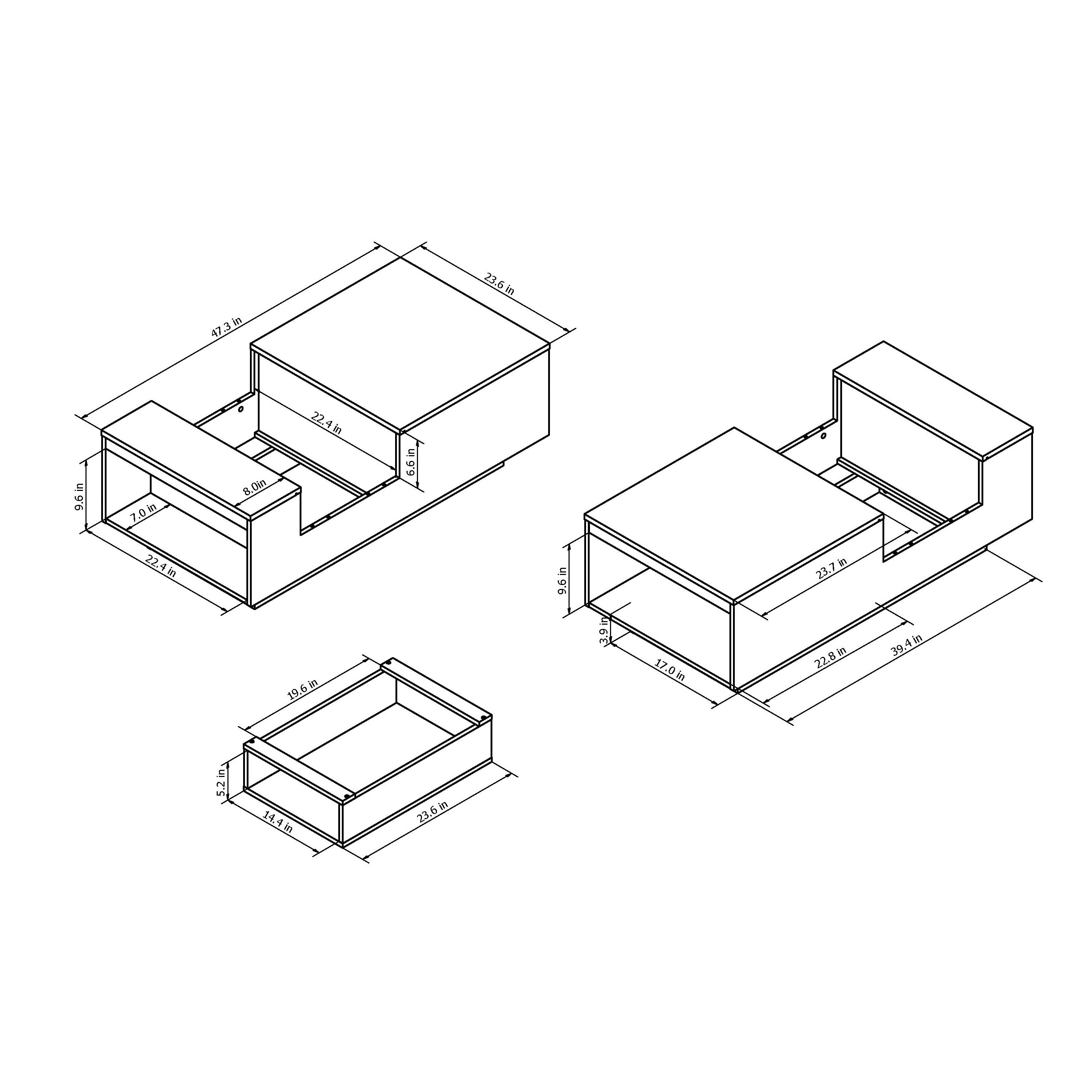 3054x3054 Shop Furniture Of America Kassalie White Glass Top Coffee Table - Coffee Table Drawing