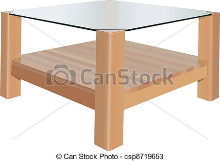 450x329 Vector Realistic Coffee Table On White Background - Coffee Table Drawing