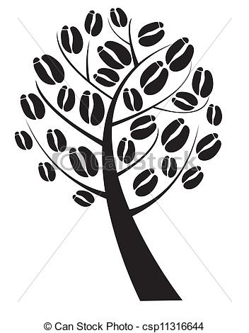 352x470 Vector Coffee Tree - Coffee Tree Drawing