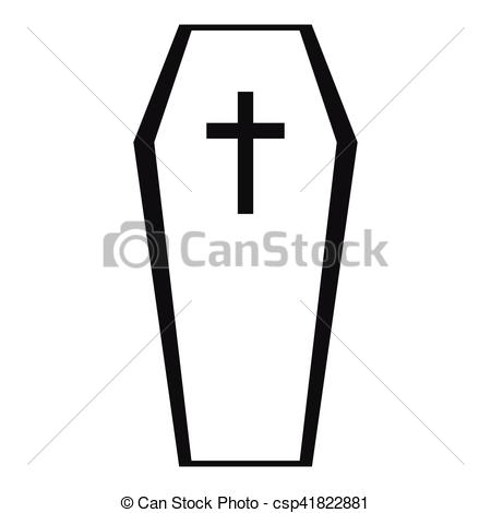 450x470 Coffn, Simple Style Coffn Simple Illustration - Coffin Drawing
