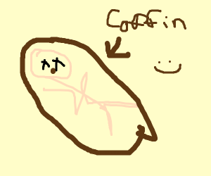 300x250 A Dead Man In A Coffin Drawing - Coffin Drawing