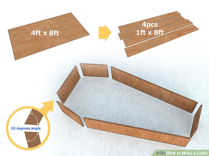 728x546 how to make a coffin steps - Coffin Drawing Template