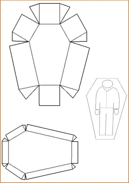 438x620  - Coffin Drawing Template