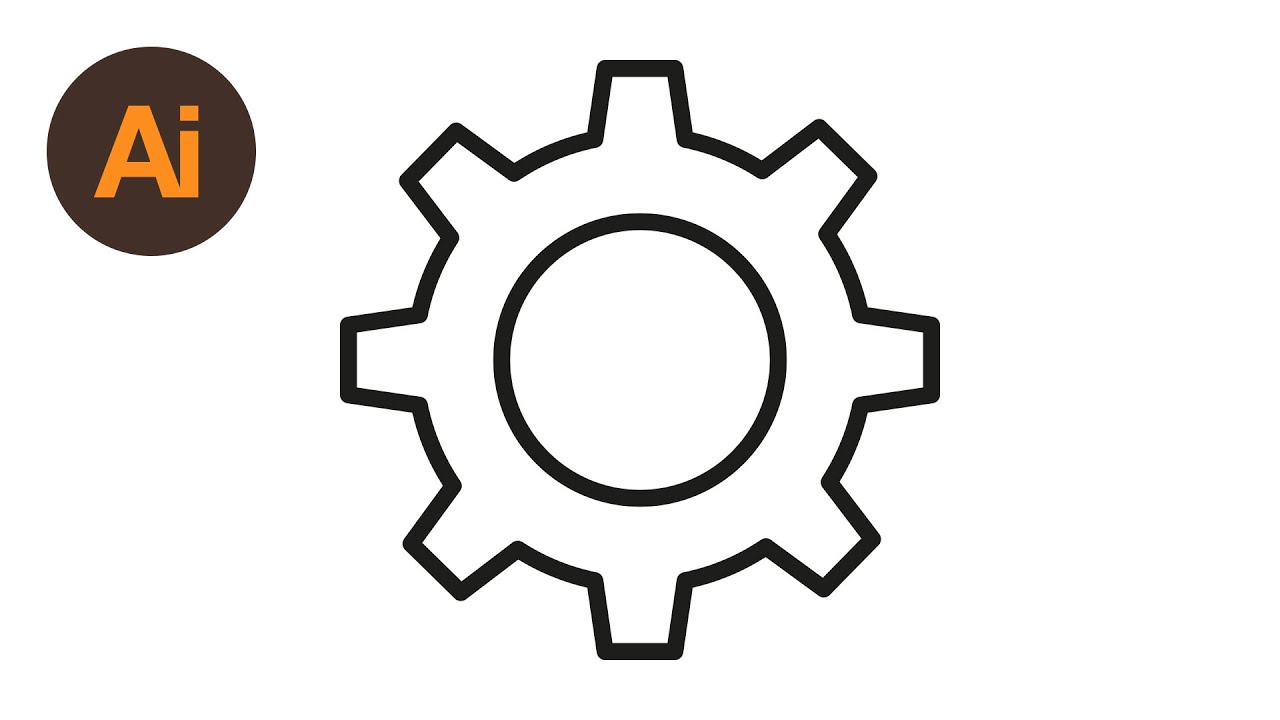 1280x720 learn how to draw a cog settings icon in adobe illustrator - Cog Drawing