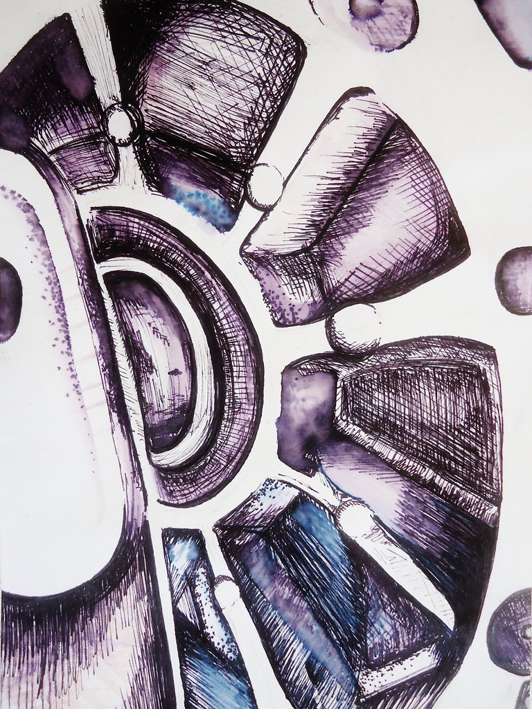 768x1024 Ink Drawing, Mechanical Cog Drawing Produced Using - Cog Drawing