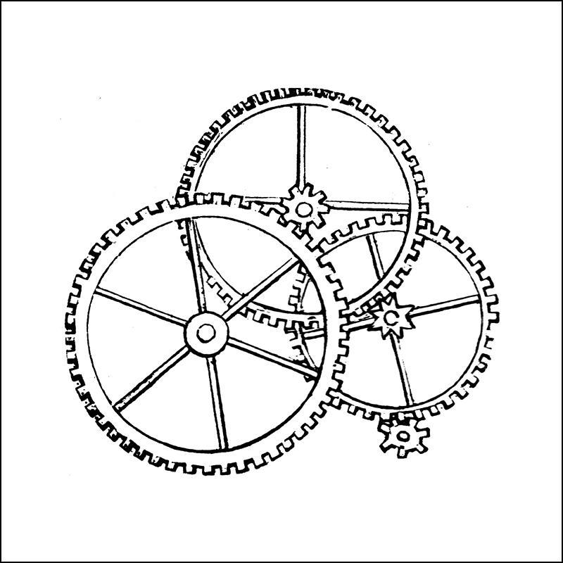 800x800 cogs gears thermofax screen lyric art - Cogs And Gears Drawing