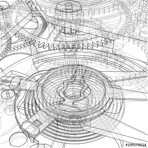 500x500 cogs and gears of clock stock photo and royalty free images - Cogs And Gears Drawing