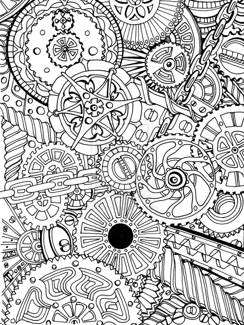 800x1067 drawn gears steampunk - Cogs And Gears Drawing