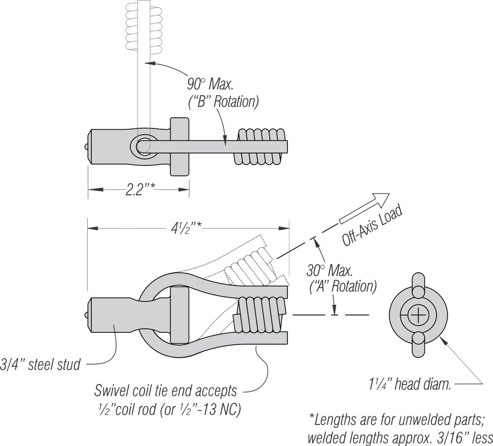 1000x906 scs coil stud steel dog - Coil Drawing