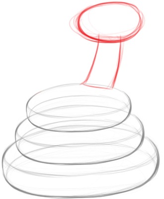 330x400 Drawn Snake Coiled Snake - Coiled Snake Drawing