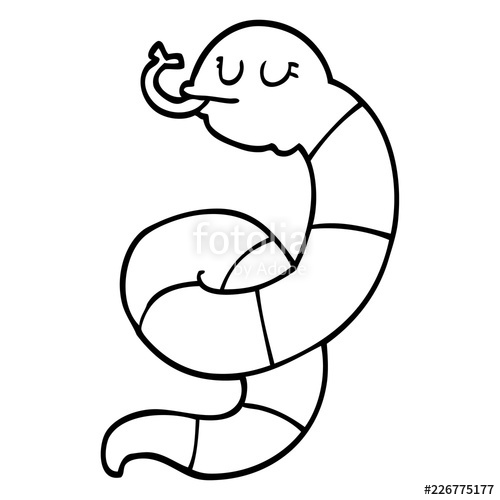 500x500 Line Drawing Cartoon Snake Coiled Stock Image And Royalty Free - Coiled Snake Drawing