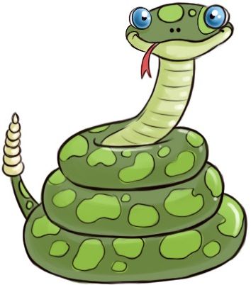 354x402 Snake Clipart Coiled Snake Drawing - Coiled Snake Drawing