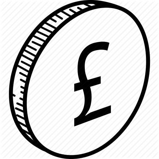 512x512 Coin, Pound Sterling Icon - Coin Drawing