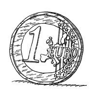 200x200 One Euro Coin Drawing Stock Vectors - Coin Drawing