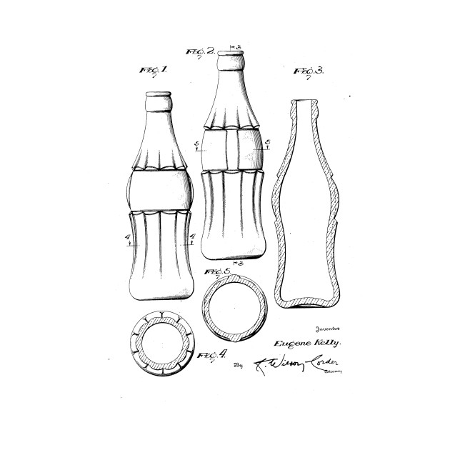 630x630 Coke Bottle Vintage Patent Drawing - Coke Bottle Drawing